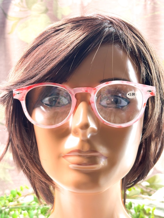 Orange Reading Glasses: Round Plastic Frames - image 2