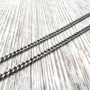 Stainless Steel Eyeglass Chain | Earbuds Loop Chain | Necklace for Glasses | Sunglasses Holder (27in) Curb Chain