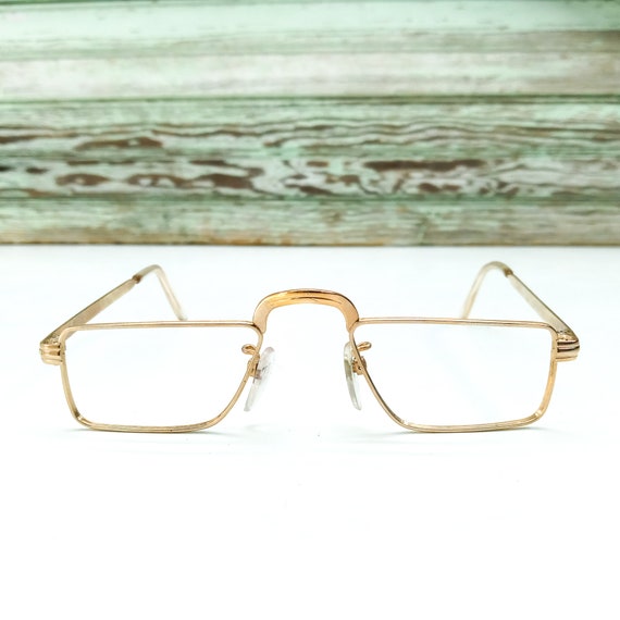 1980s glasses vintage half eye eyeglasses | 12k g… - image 1