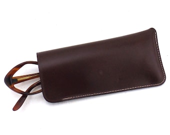Brown CTM® Leather Eyeglass Holder and Case