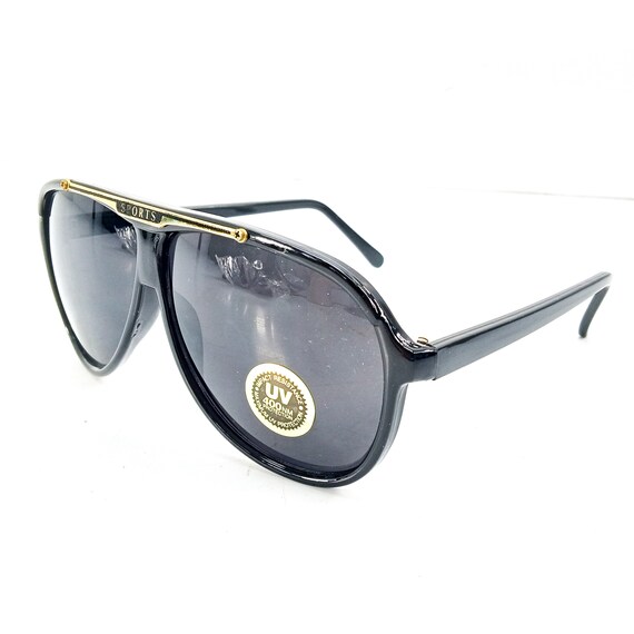 80s sunglasses black vintage sunglasses retro sun… - image 2