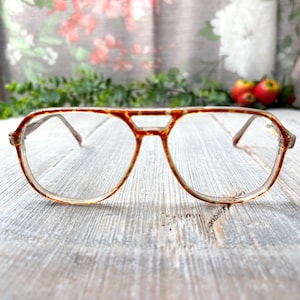tortoiseshell eyeglass frames only aviator double bridge eyeglasses prescription glasses unisex/men/women eyewear 1990s fashion accessories