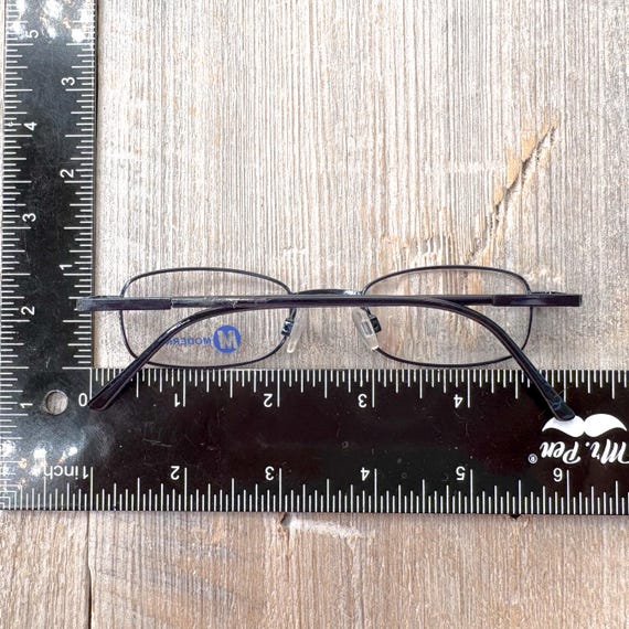 Black Metal Eyeglass Frames: Square Rectangle Vin… - image 4