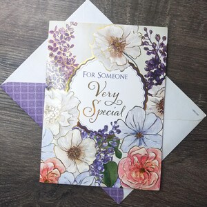 cartão de aniversário floral para alguém especial cartão de felicitações flores mulheres/ela/menina/adolescente/mãe/mãe/amiga/avó/tia/colega de trabalho papelaria nos