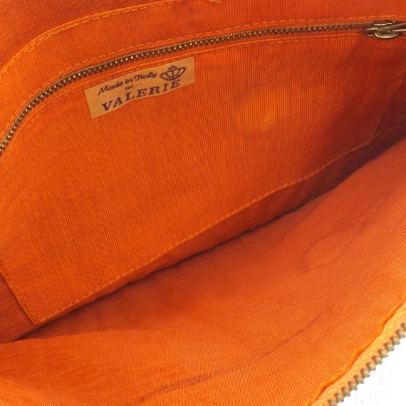 vintage italian envelope purse | orange straw pur… - image 6