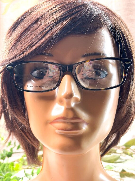 Big Black Rectangular Eyeglass Frames: 52[]16-135 - image 2