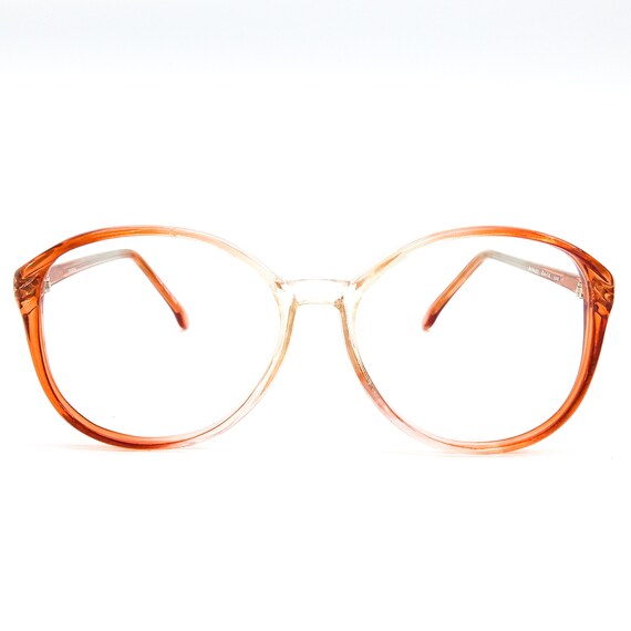 Vintage Cat Eye Glasses – Clear Lens, Oval Frame, Metal & Plastic, UV400, Women’s 80s Style