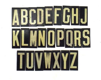 vintage 1.5" letters hanging metal sign vintage miniature home decor