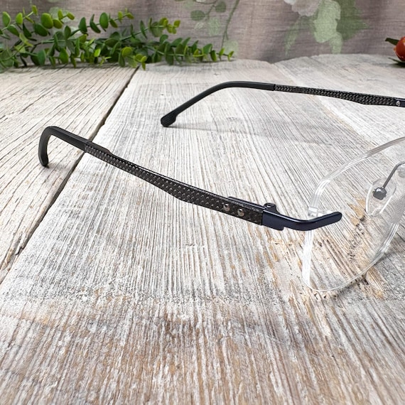 Rimless Rectangle Eyeglasses Frames: Vintage Dead… - image 2