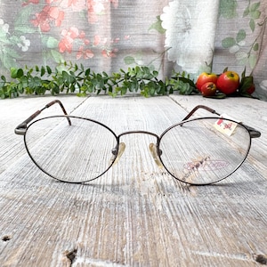 tortoiseshell pewter eyeglass frames only big round eyeglasses 1990s unisex/men/women deadstock vintage prescription glasses 90s accessories