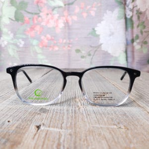 square black fade eyeglasses frames only deadstock vintage accessories glasses unisex/men/women fashion accessory eyewear new old stock nos