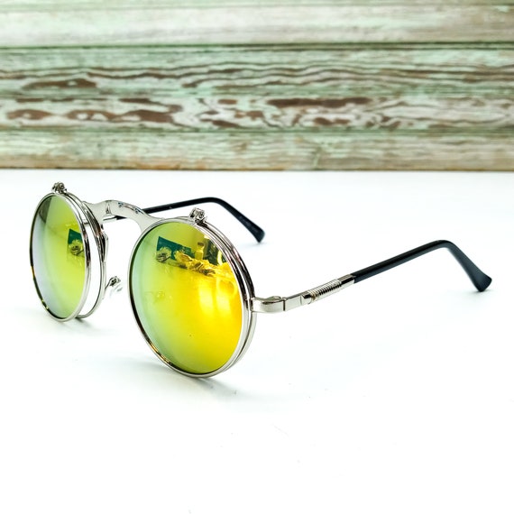 merk op Voorganger ozon Vintage opklapbare zonnebril oversized ronde zonnebrillen - Etsy Nederland