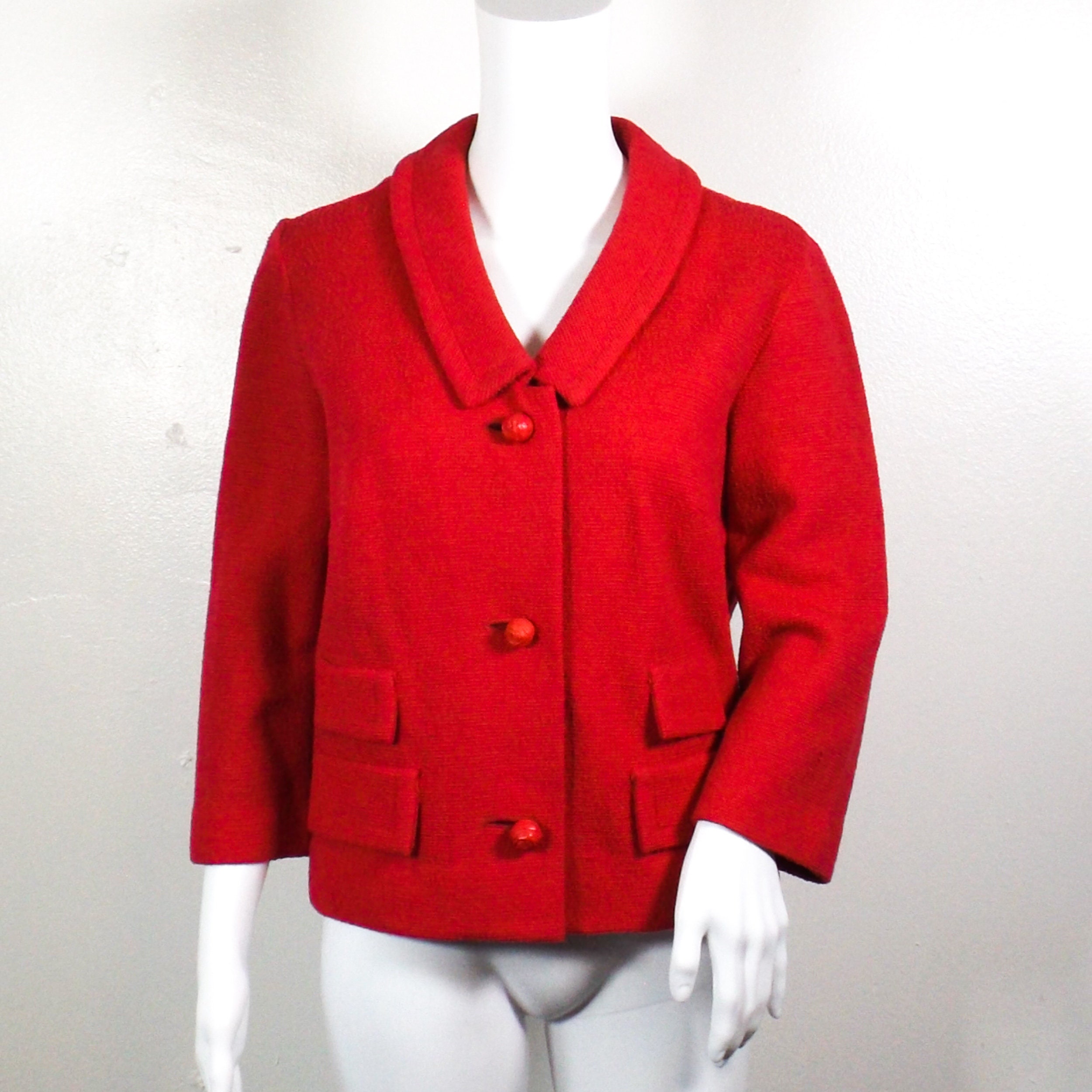 Fuchsia pink jacket womens 3/4 sleeve size medium dress jacket Etsy