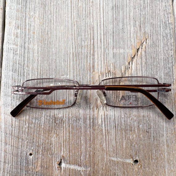 Vintage Rectangle Eyeglass Frames: Metallic Brown… - image 6
