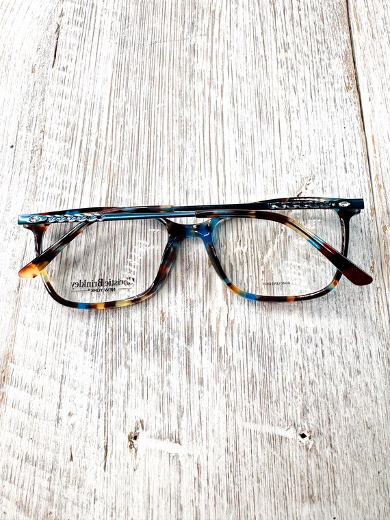 Square Blue Tortoise-Shell Eyeglass Frames: 54[]1… - image 7