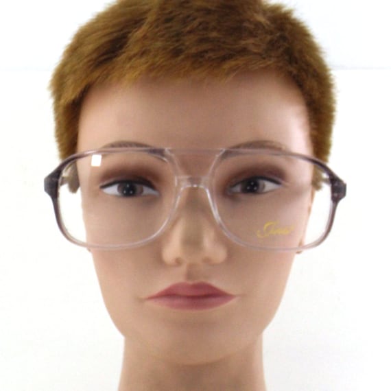 vintage NOS 80s square double bridge eyeglasses a… - image 7