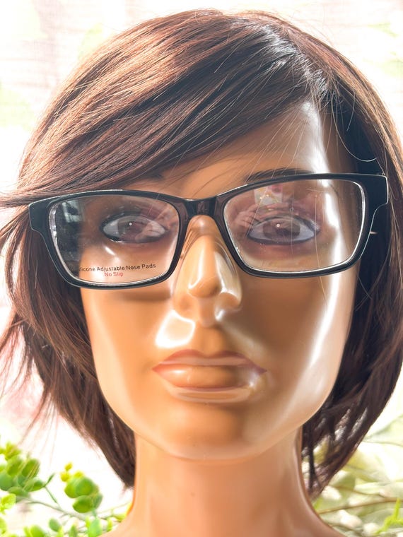 Black Rectangle Eyeglass Frames: Prescription Gla… - image 2