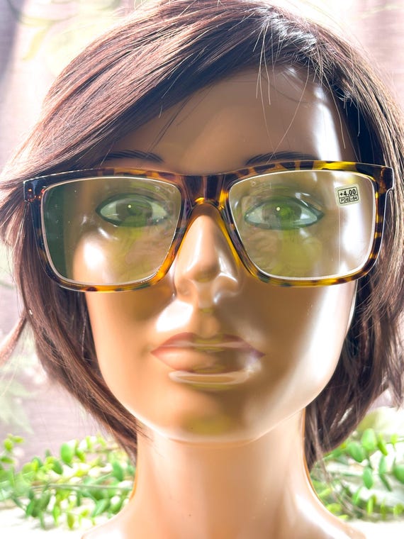 Square Tortoise-Shell Reading Glasses - image 2
