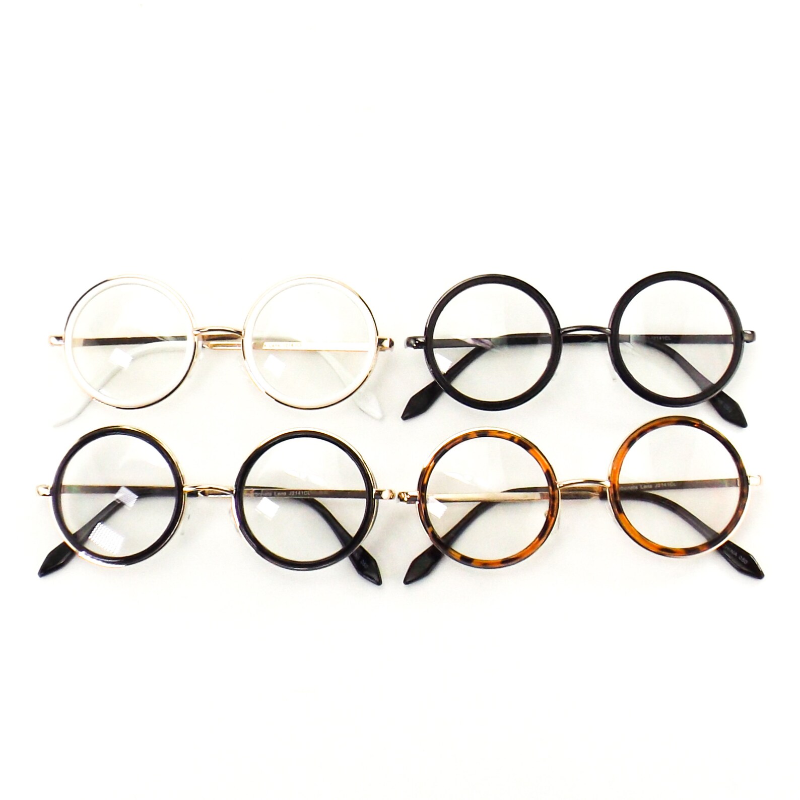 90s fake eyeglasses clear lens glasses oversize round Etsy