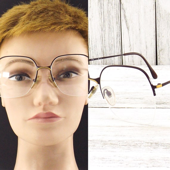 NOS 80s vintage rimless eyeglasses | oversized sq… - image 8