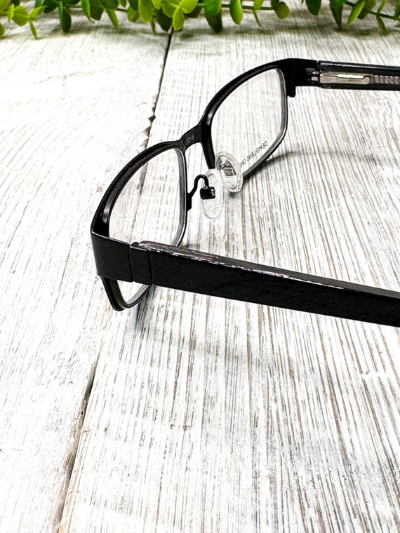 Black Rectangular Metal Eyeglasses: Prescription … - image 4