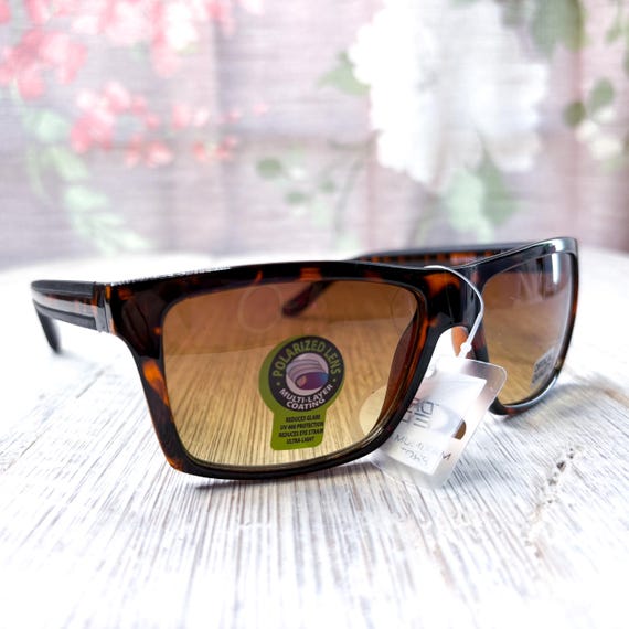 square sunglasses, tortoise-shell, polarized lens… - image 1
