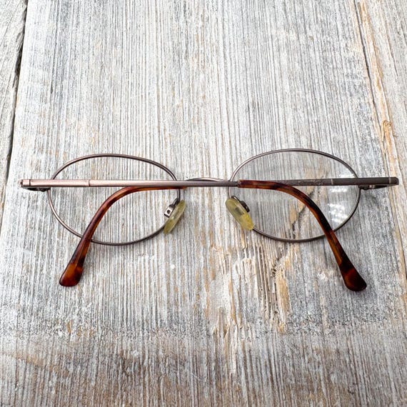 Vintage Bronze Round Eyeglass Frames: 1990s Deads… - image 7