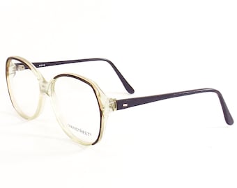 1980s glasses vintage eyeglasses round 80s NOS eye glasses, plastic purple, pink, brown, clear