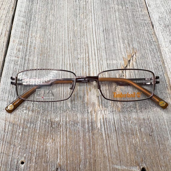 Vintage Rectangle Eyeglass Frames: Metallic Brown… - image 5