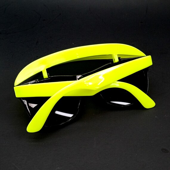 90s visor sunglasses vintage yellow sunglasses re… - image 5