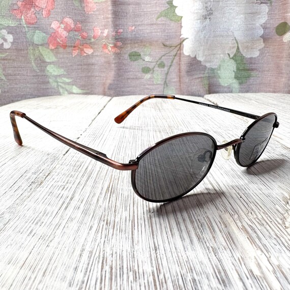 Vintage Metal Frame Sunglasses: Copper Unisex UV … - image 2