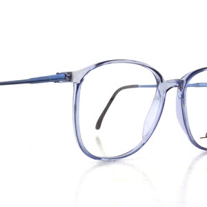 vintage 80s NOS eyeglasses oversize round eye glasses clear blue eyeglasses hipster eyeglasses for men or women eyewear image 4