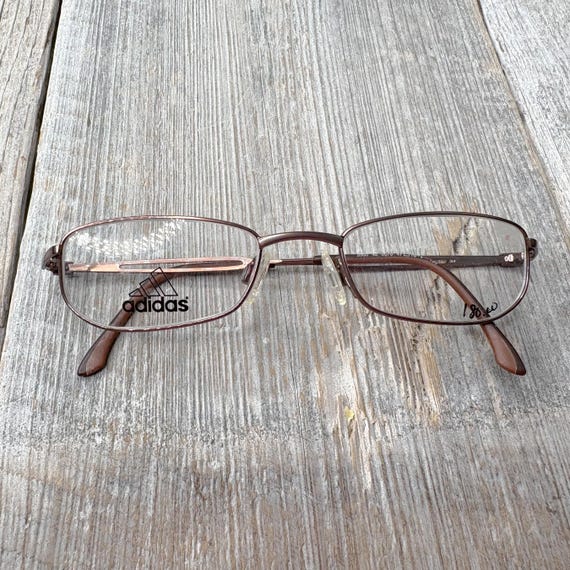 Vintage Adidas Rectangle Eyeglass Frames - Brown … - image 6
