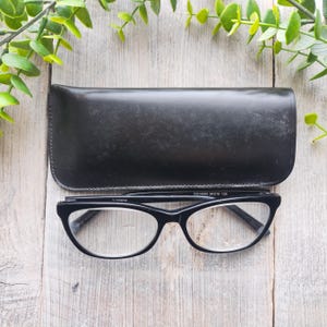 custodia per occhiali in pelle nera porta occhiali in pelle di mucca scorte morte vintage occhiali da sole classici occhiali da sole unisex/uomo/donna accessori nuovi