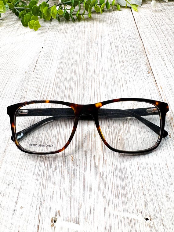 Big Square Tortoise-Shell Eyeglass Frames: 56[]18… - image 6