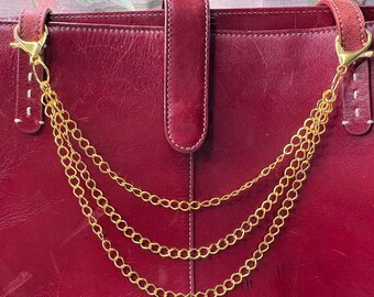Chunky Gold Bag Chain, Purse Tote Accessory, 10-14 Inch Length