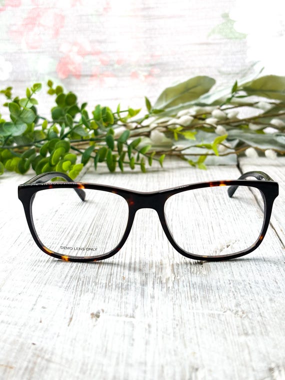 Square Dark Tortoise-Shell Eyeglass Frames: Y2K V… - image 3