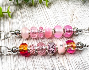 Bubblegum Pink Beaded Cinch Clip:  Women's Fashion Accessory