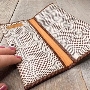 optical illusion glasses case eyeglasses holder japanese made brown and white sunglasses eyeglass