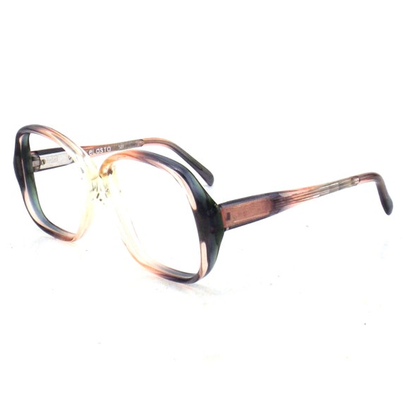 vintage eyeglasses for women pink and blue square… - image 2