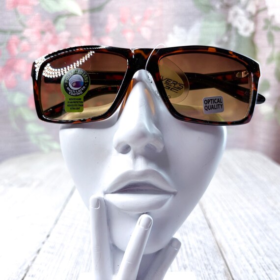 square sunglasses, tortoise-shell, polarized lens… - image 4