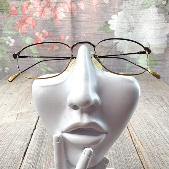 Vintage Square Glasses Frames: Gold & Brown Unise… - image 4