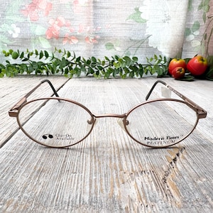 matte light gold metal eyeglass frames only  49[]21/140 big oval/round glasses 90s fashion accessories unisex/men/women eyeglasses vintage