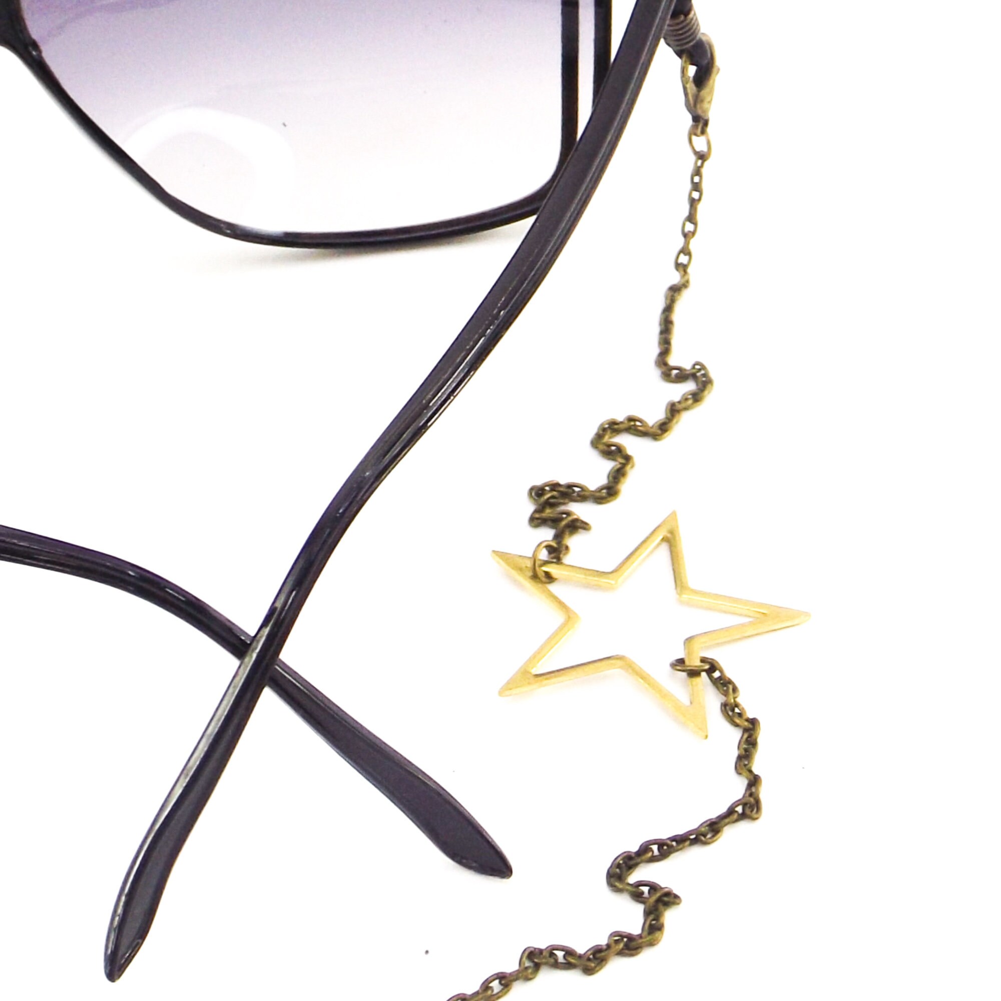 Bronze eyeglass chain star necklace for glasses glasses Etsy