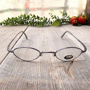 metallic plum purple eyeglass frames only prescription glasses 1990s eyewear deadstock vintage eyeglasses unisex/men/women 90s prescription