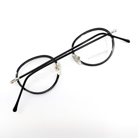 90s large round eyeglasses vintage eye glasses bl… - image 5