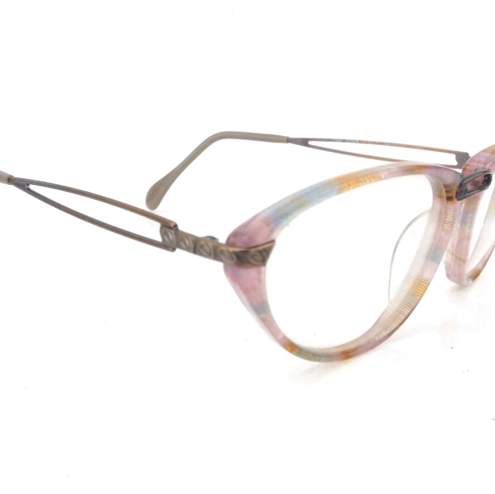 German eyeglasses atrio copper metal and pink plastic eye Etsy