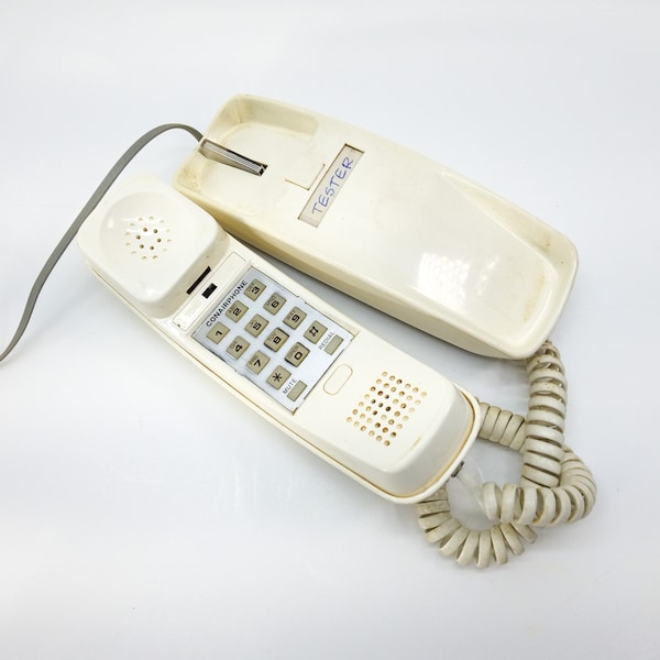 1980s vintage CONAIR trimline phone telephone landline white cream