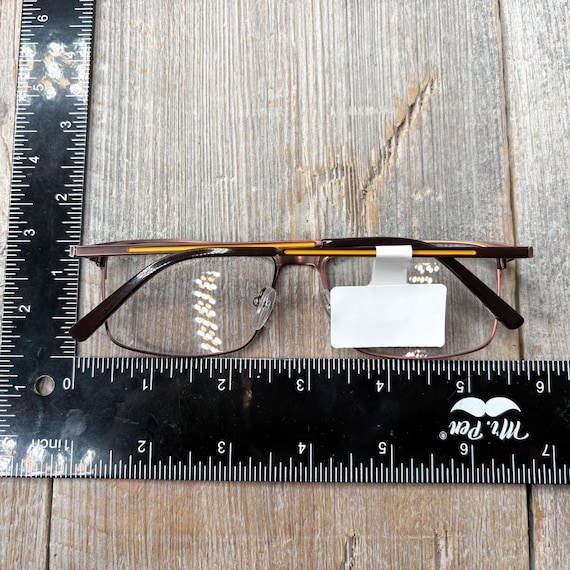 Metallic Brown Square Eyeglasses Frames: Unisex V… - image 5