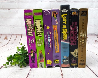 vintage VHS tapes 80s/90s your choice, Muppets, Care Bears, School House Rocks, Lost in Space, Star Wars